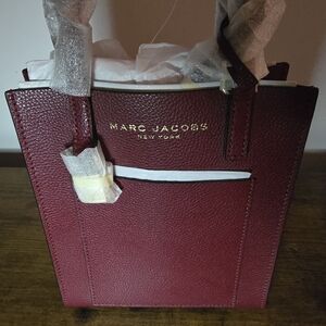 Marc Jacobs Burgundy Leather Tote